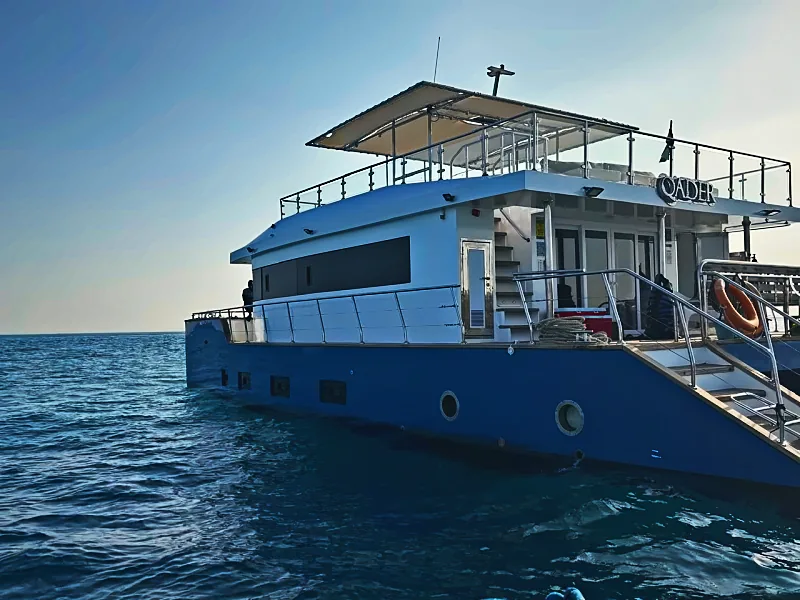 Qader Explorer catamaran stern and dive deck