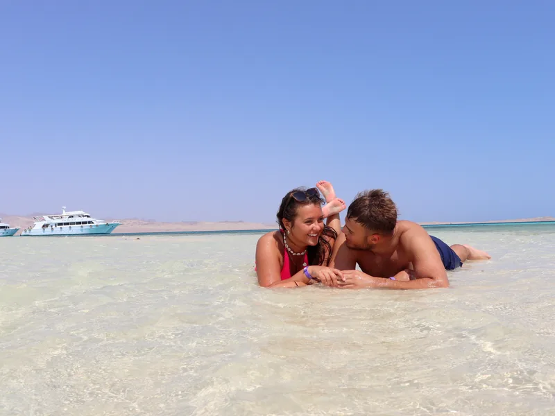 White Island sandbank and turquoise shallows near Ras Mohammed, Sharm el-Sheikh, Red Sea